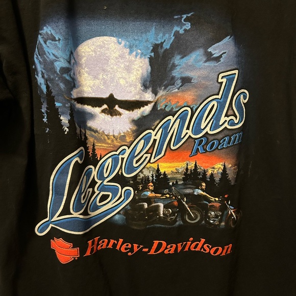 Vintage Harley-Davidson Black Biker Graphic Tee West LA , CA Size Medium - Picture 4 of 14